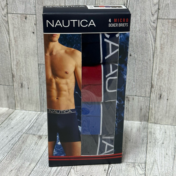 Nautica | Micro Boxer Briefs Set of 4 | XL (40-42) | Multicolors - Picture 1 of 4